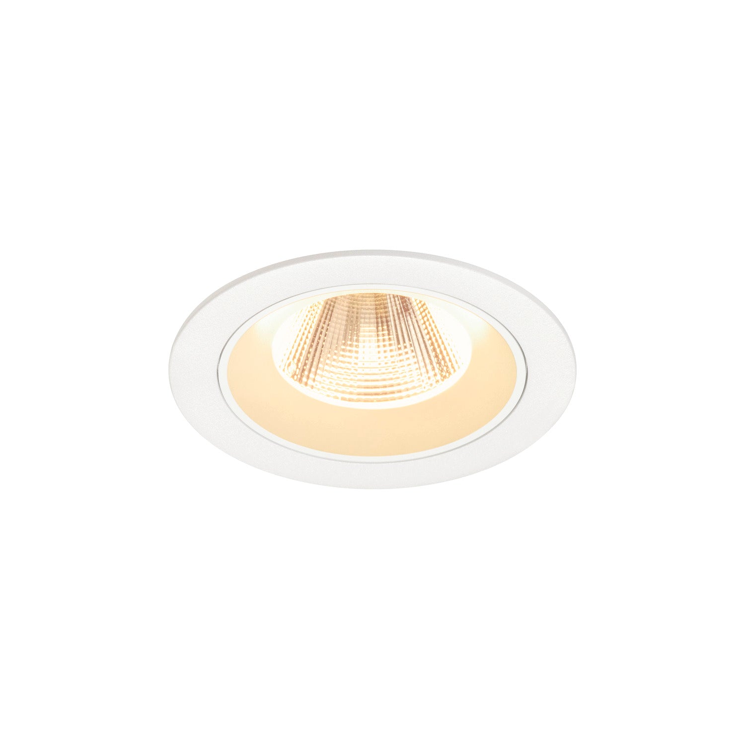 NUMINOS® M, luminária de teto embutida, 3000 K, 20°, IP20, redonda, branca