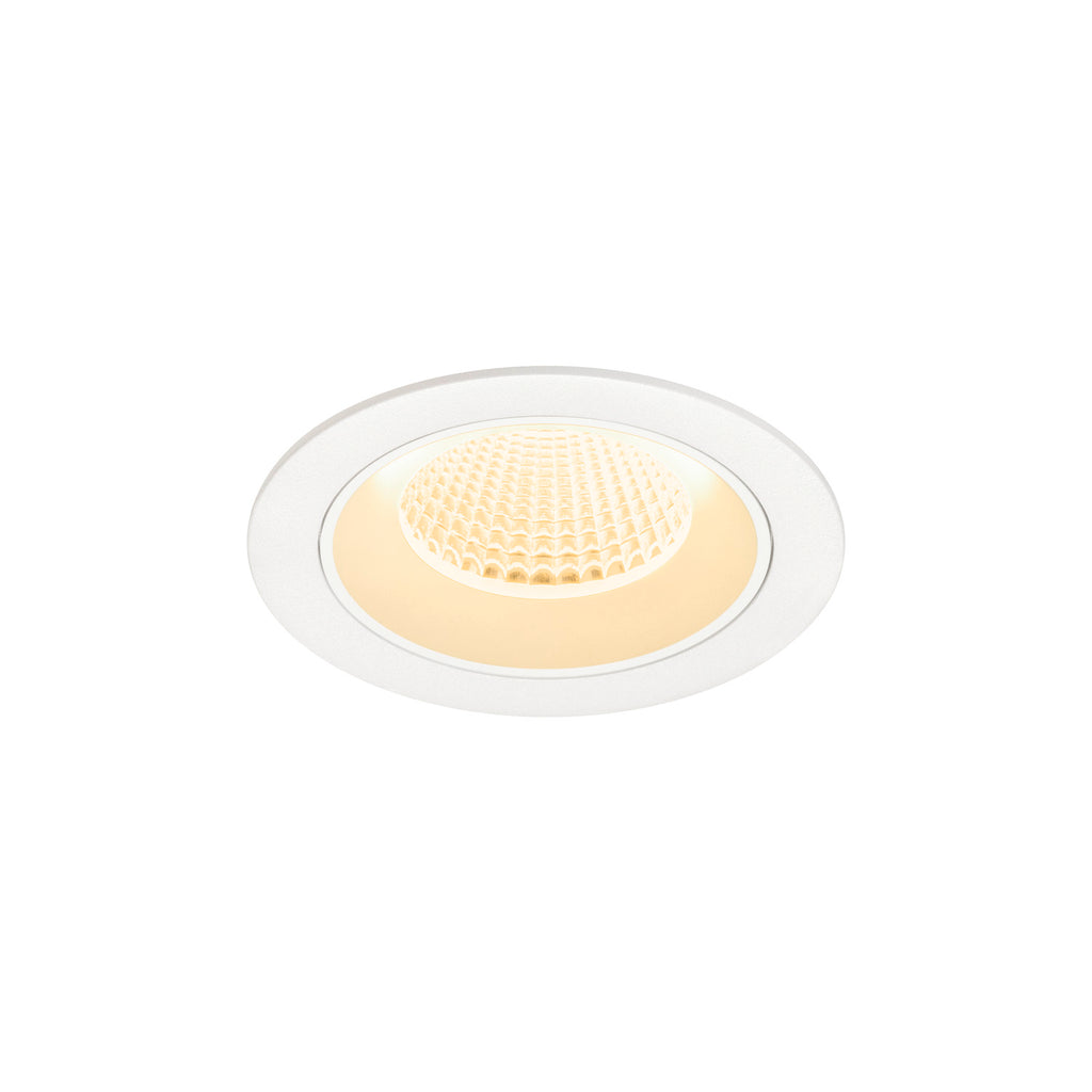 NUMINOS® M, luminária de teto embutida, 3000 K, 40°, IP20, redonda, branca
