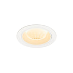 NUMINOS® M, luminária de teto embutida, 3000 K, 40°, IP20, redonda, branca