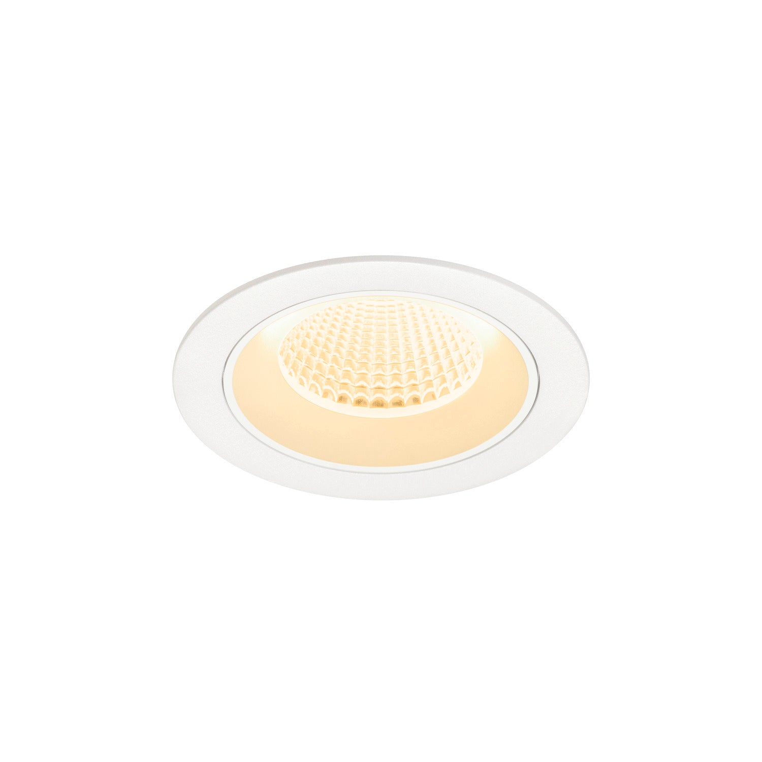 NUMINOS® M, luminária de teto embutida, 3000 K, 40°, IP20, redonda, branca
