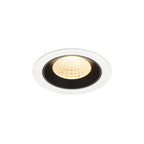 NUMINOS® M, luminária para encastrar no teto, brance/preta 3000 K 55°