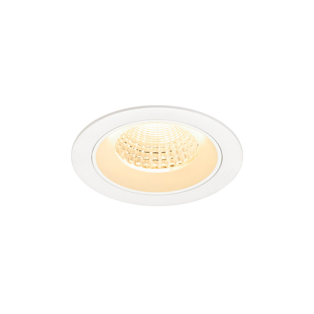 NUMINOS® M, luminária de teto embutida, 3000 K, 55°, IP20, redonda, branca