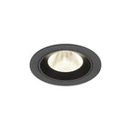 NUMINOS® M, luminária de teto embutida, 4000 K, 20°, IP20, redonda, preta