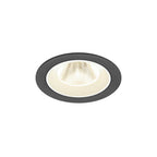 NUMINOS® M, luminária de teto embutida, 4000 K, 20°, IP20, redonda, preto / branco