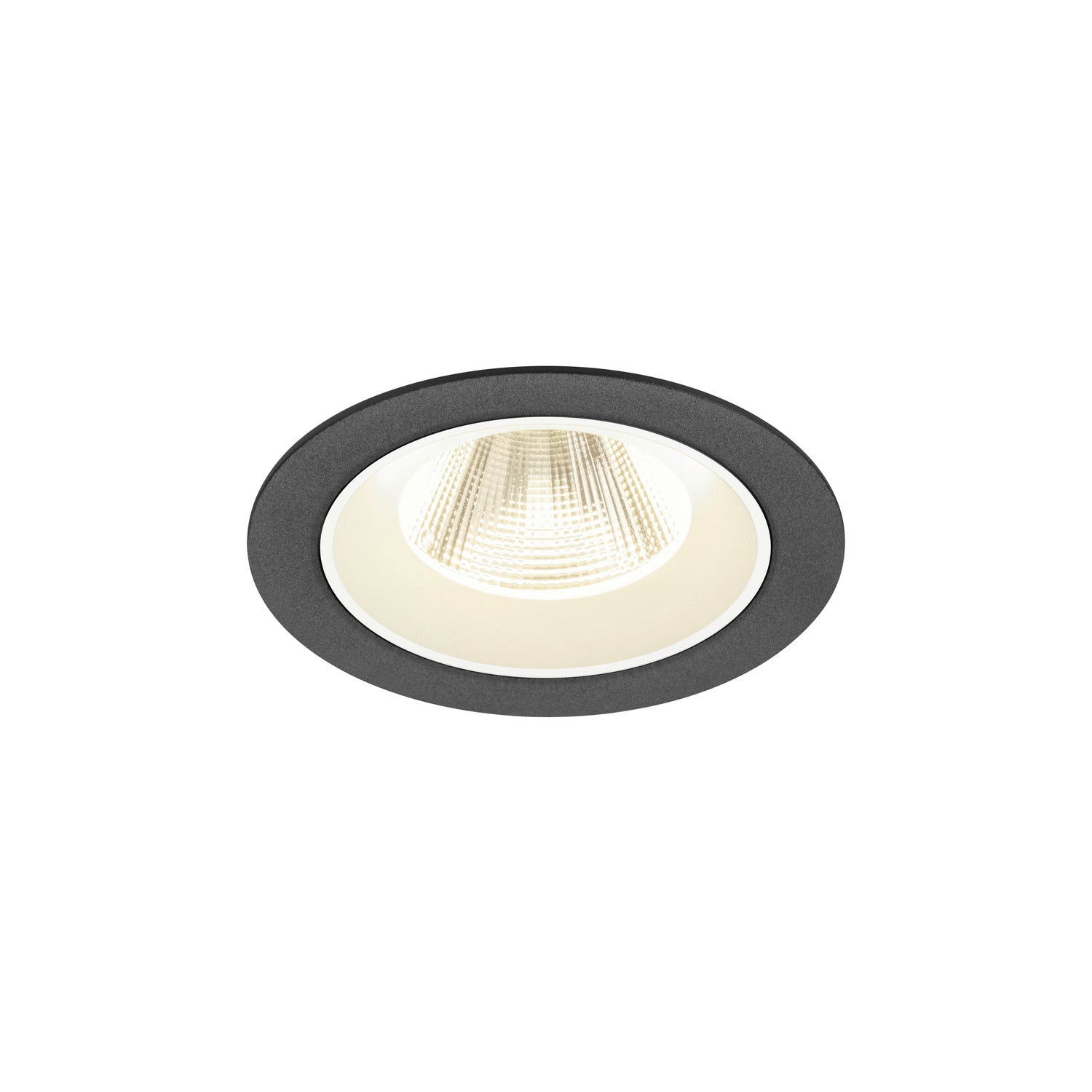 NUMINOS® M, luminária de teto embutida, 4000 K, 20°, IP20, redonda, preto / branco