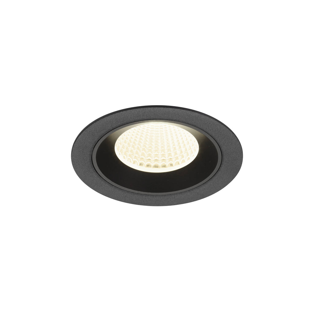 NUMINOS® M, luminária de teto embutida, 4000 K, 40°, IP20, redonda, preta
