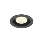 NUMINOS® M, luminária de teto embutida, 4000 K, 40°, IP20, redonda, preta
