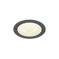 NUMINOS® M, luminária de teto embutida, 4000 K, 40°, IP20, redonda, preto / branco