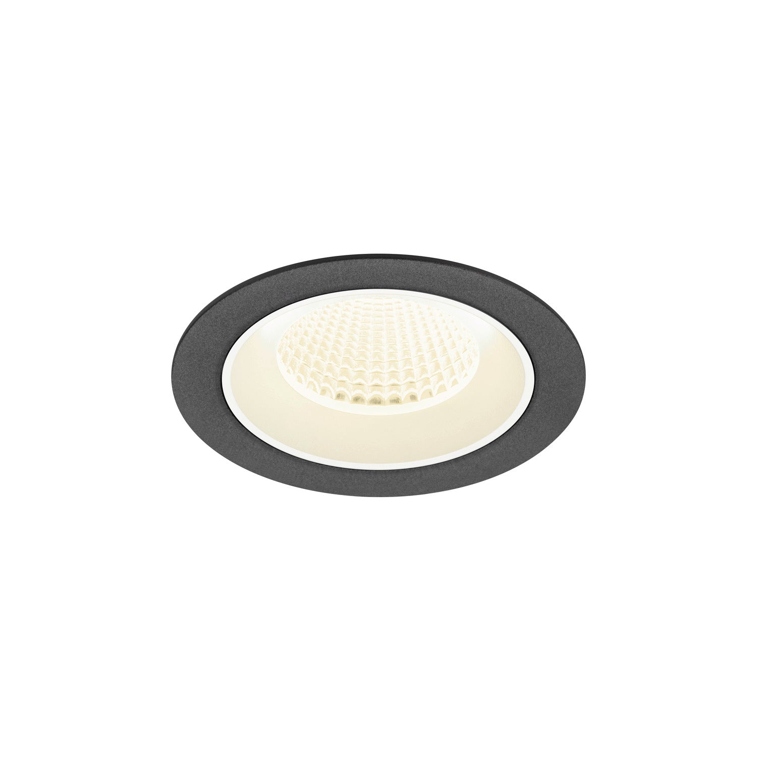 NUMINOS® M, luminária de teto embutida, 4000 K, 40°, IP20, redonda, preto / branco