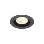 NUMINOS® M, luminária de teto embutida, 4000 K, 55°, IP20, redonda, preta