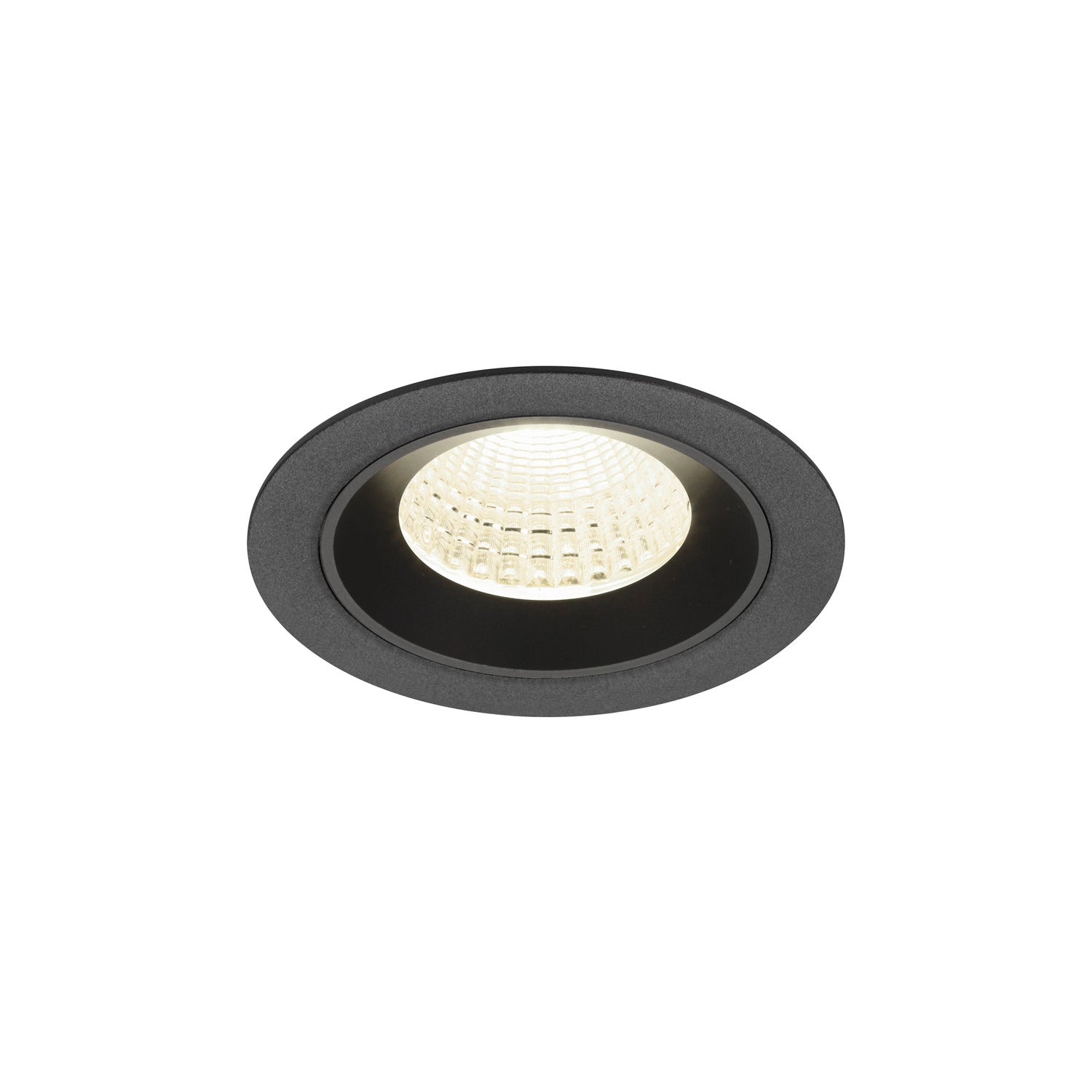 NUMINOS® M, luminária de teto embutida, 4000 K, 55°, IP20, redonda, preta