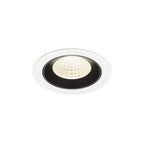 NUMINOS® M, luminária para encastrar no teto, brance/preta 4000 K 55°
