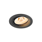 NUMINOS® MOVE M, luminária de teto embutida, 2700 K, 20°, IP20, redonda, preto / branco