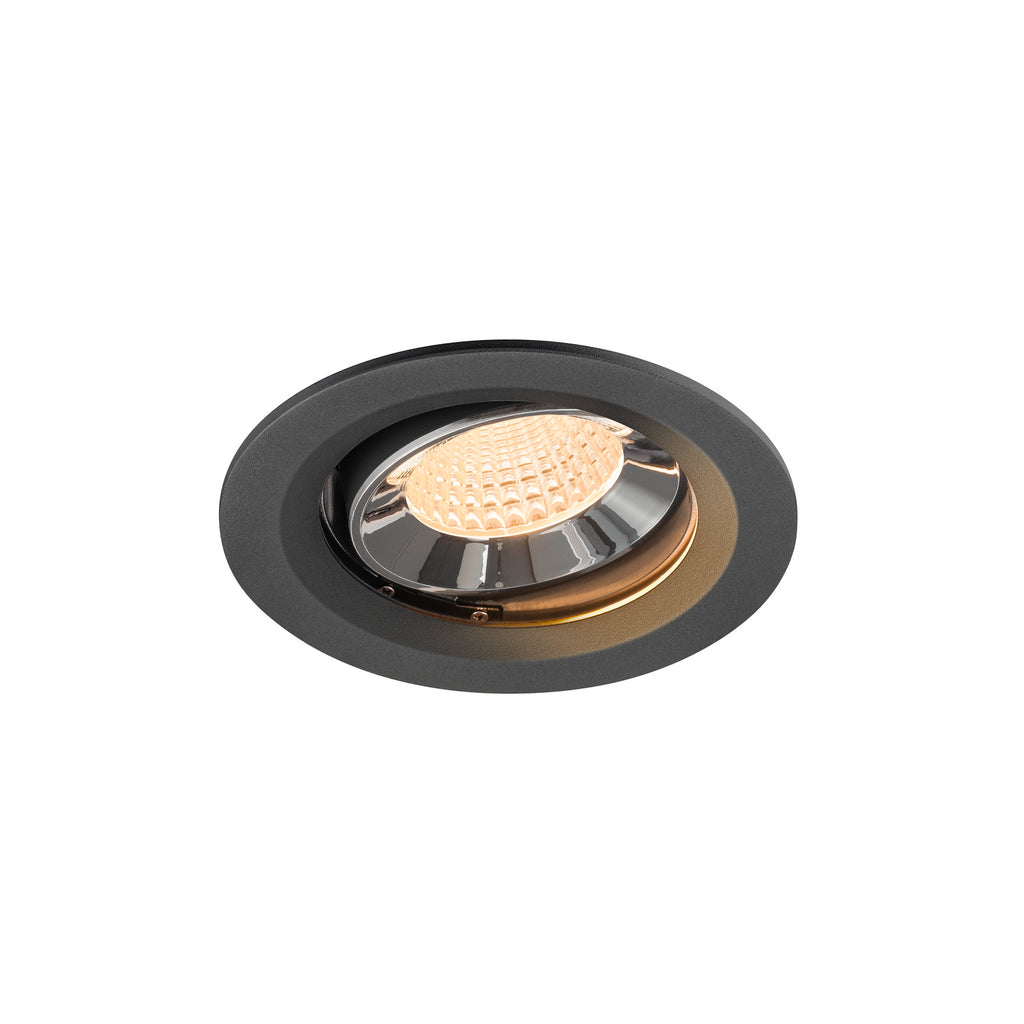 NUMINOS® MOVE M, luminária para encastrar no teto, preta/cromada 2700 K 55°