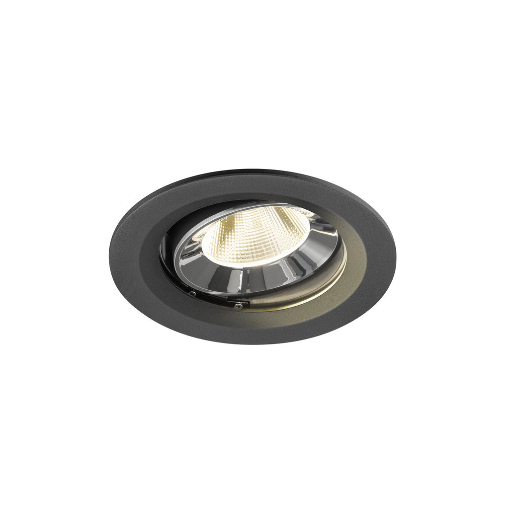 NUMINOS® MOVE M, luminária para encastrar no teto, preta/cromada 4000 K 20°