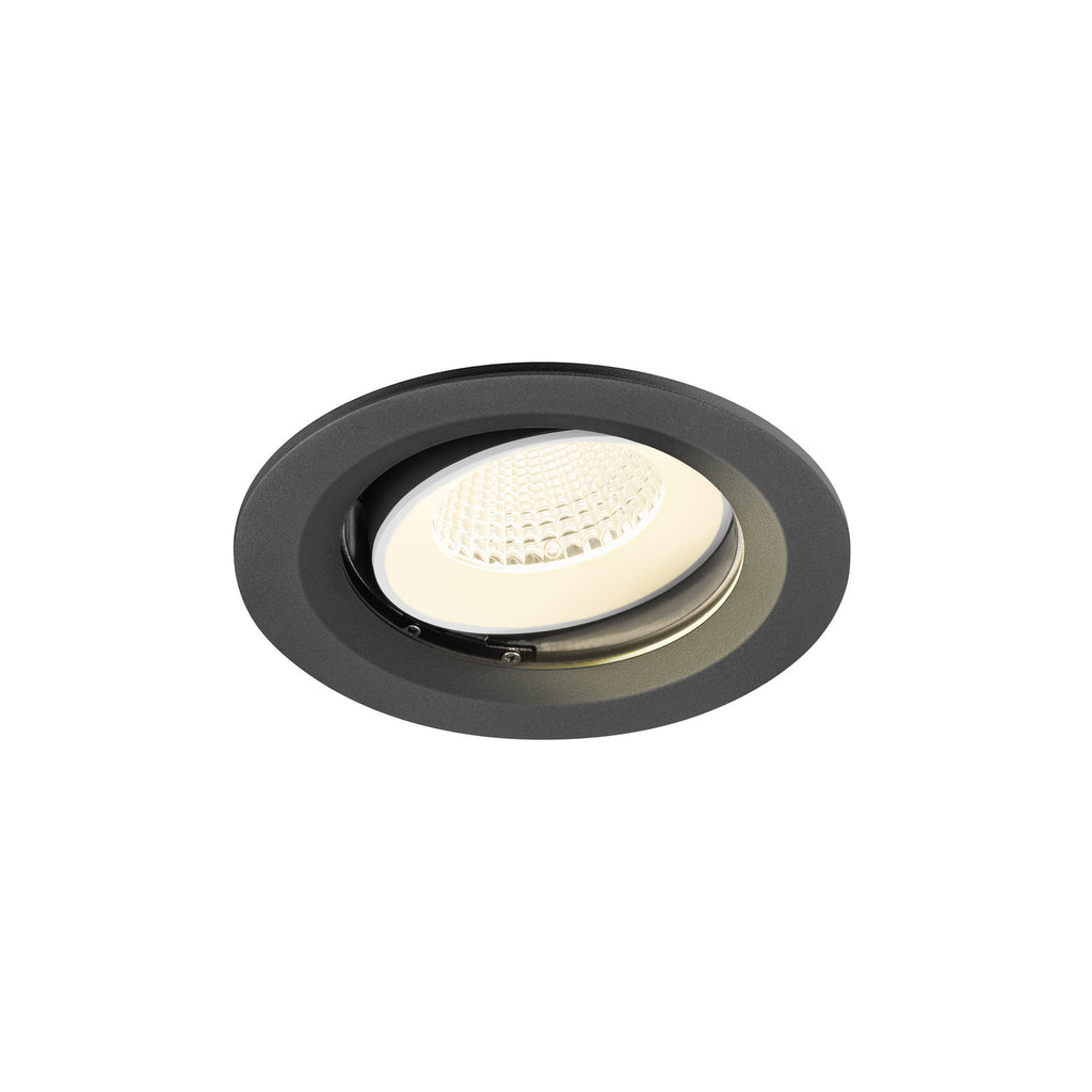 NUMINOS® MOVE M, luminária de teto embutida, 4000 K, 40°, IP20, redonda, preto / branco