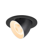 NUMINOS® GIMBLE L, Luminária de teto embutida, 2700 K, 20°, IP20, redonda, preto / branco