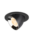 NUMINOS® GIMBLE L, luminária para encastrar no teto, preta/cromada 2700 K 20°