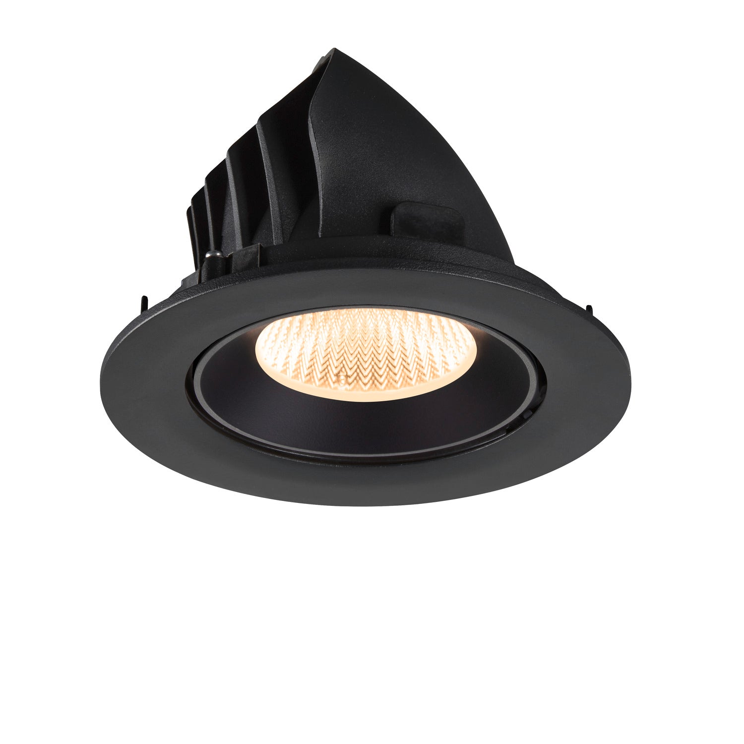 NUMINOS® GIMBLE L, Luminária de teto embutida, 2700 K, 40°, IP20, redonda, preta