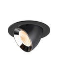 NUMINOS® GIMBLE L, luminária para encastrar no teto, preta/cromada 2700 K 40°