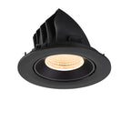 NUMINOS® GIMBLE L, luminária de teto embutida, 2700 K, 55°, IP20, redonda, preta