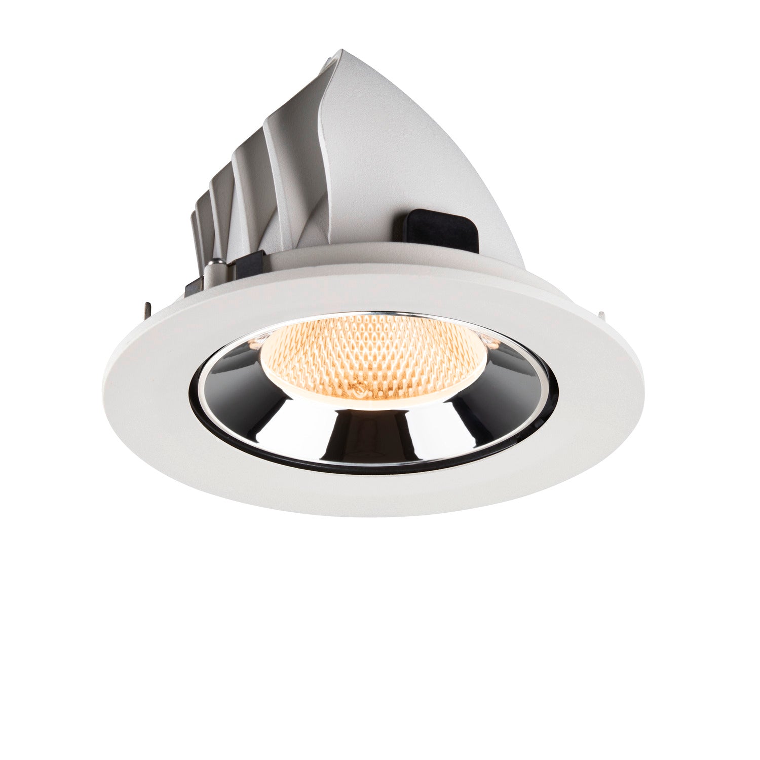 NUMINOS® GIMBLE L, luminária para encastrar no teto, brance/cromada 2700 K 20°