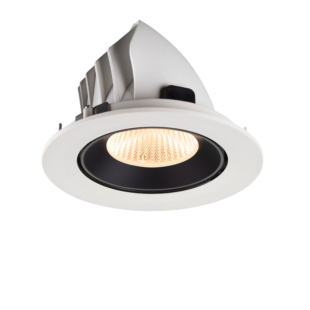 NUMINOS® GIMBLE L, luminária para encastrar no teto, brance/preta 2700 K 40°