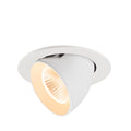 NUMINOS® GIMBLE L, Luminária de teto embutida, 2700 K, 40°, IP20, redonda, branca