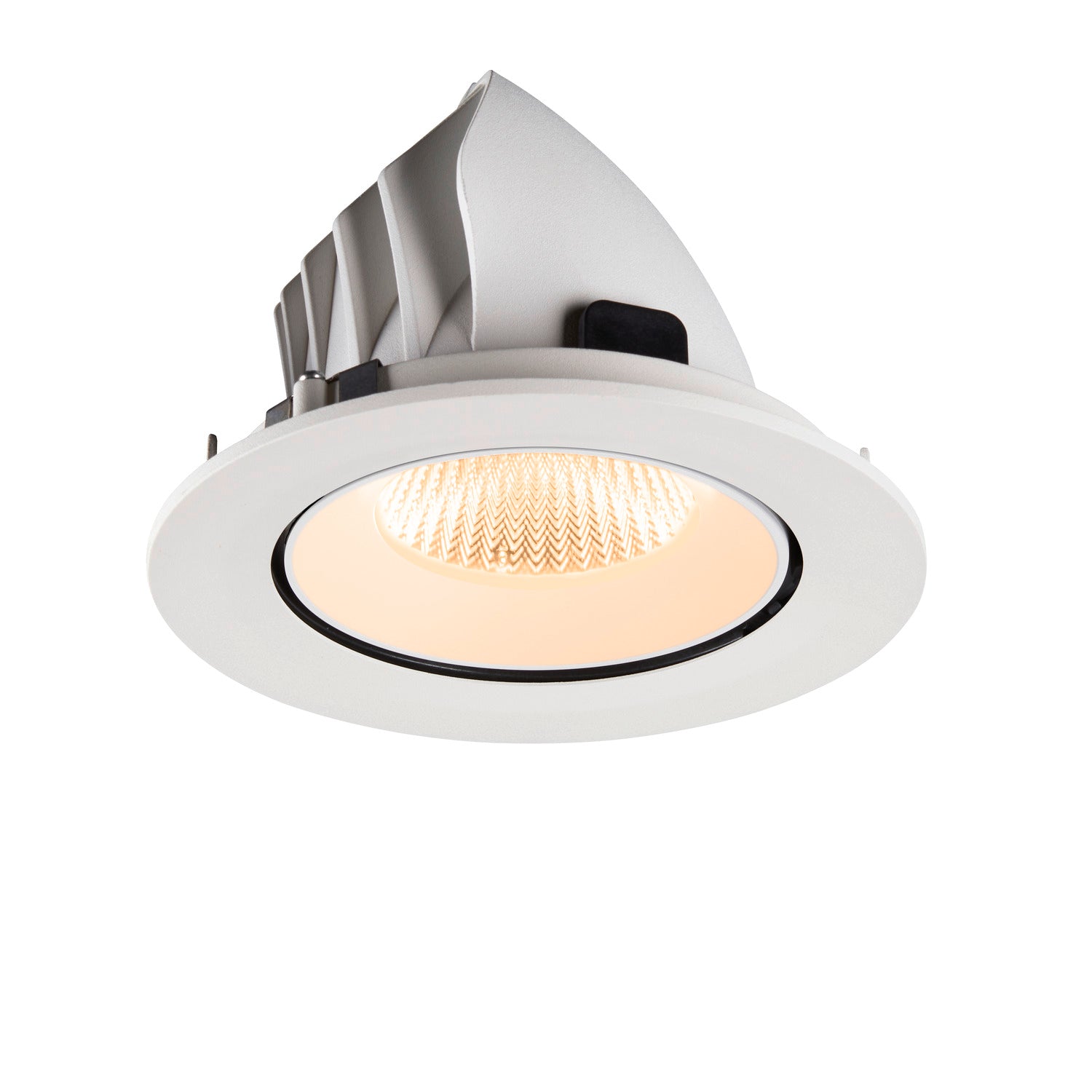 NUMINOS® GIMBLE L, Luminária de teto embutida, 2700 K, 40°, IP20, redonda, branca