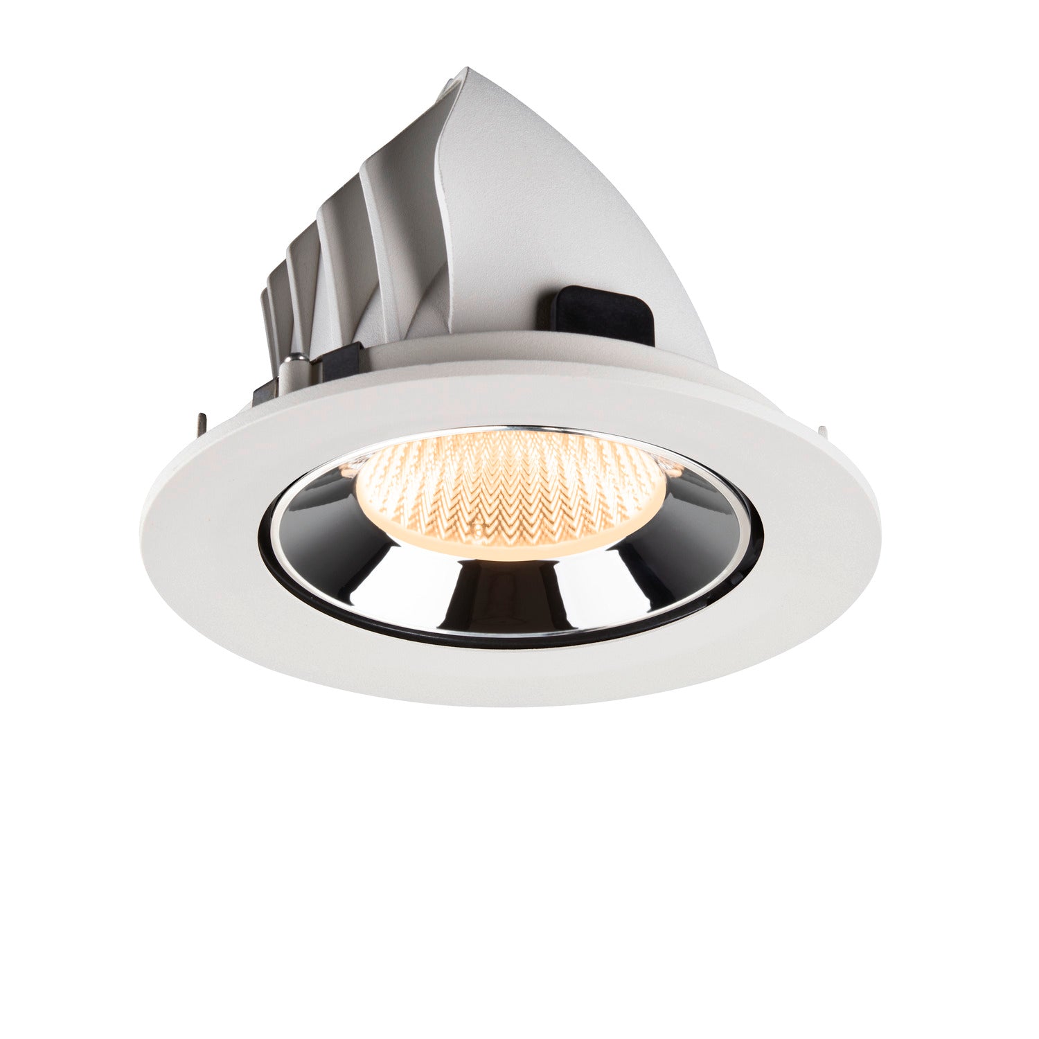 NUMINOS® GIMBLE L, luminária para encastrar no teto, brance/cromada 2700 K 40°