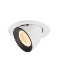 NUMINOS® GIMBLE L, luminária para encastrar no teto, brance/preta 2700 K 55°