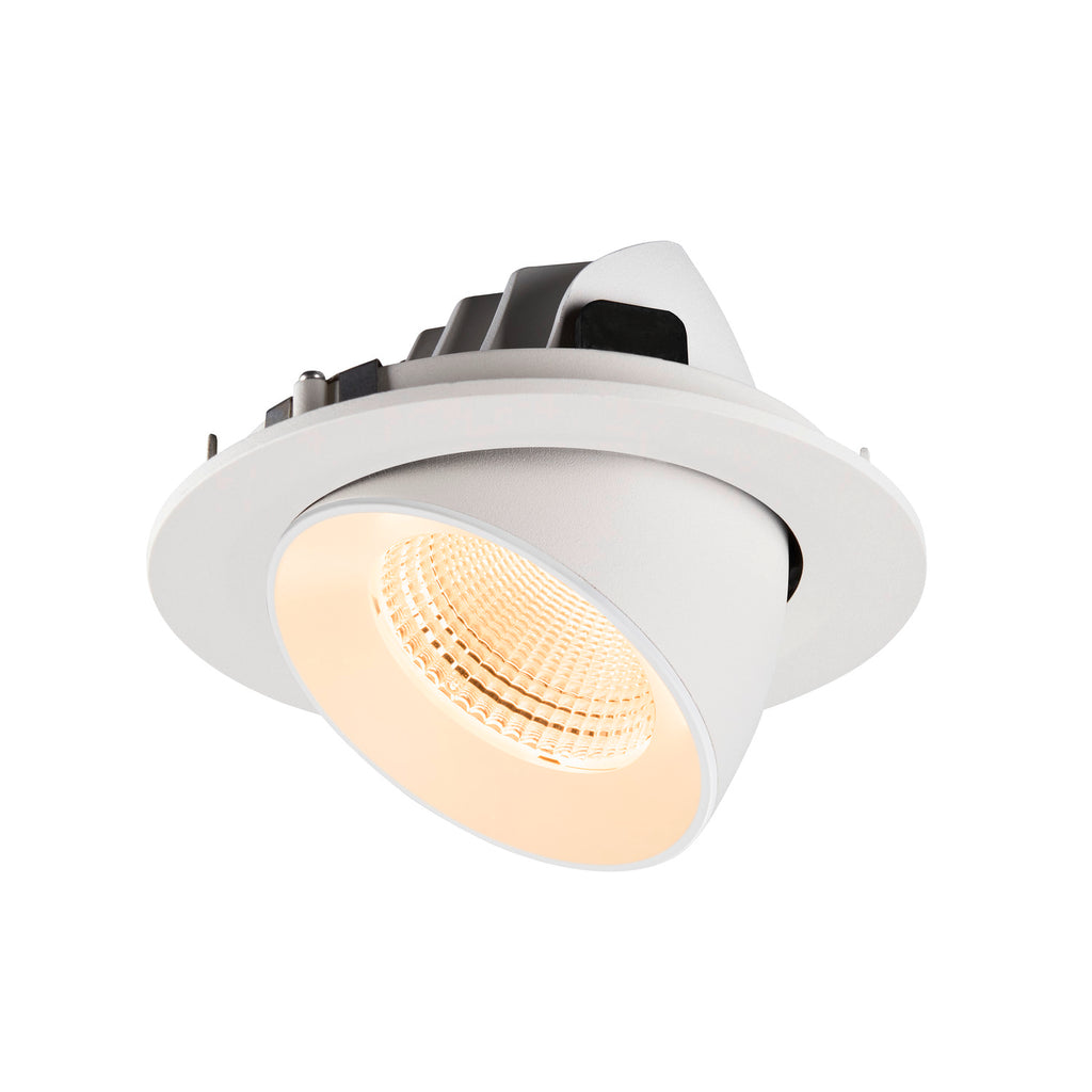 NUMINOS® GIMBLE L, Luminária de teto embutida, 2700 K, 55°, IP20, redonda, branca