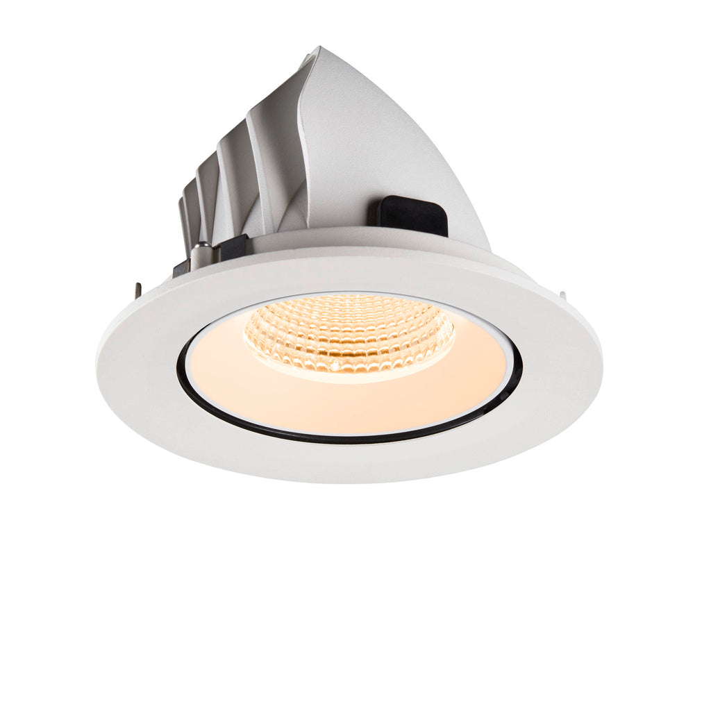 NUMINOS® GIMBLE L, Luminária de teto embutida, 2700 K, 55°, IP20, redonda, branca
