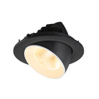 NUMINOS® GIMBLE L, Luminária de teto embutida, 3000 K, 20°, IP20, redonda, preto / branco