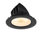 NUMINOS® GIMBLE L, Luminária de teto embutida, 3000 K, 40°, IP20, redonda, preto / branco
