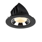NUMINOS® GIMBLE L, luminária para encastrar no teto, preta/cromada 3000 K 40°