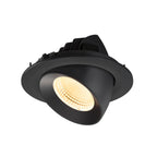 NUMINOS® GIMBLE L, Luminária de teto embutida, 3000 K, 55°, IP20, redonda, preta