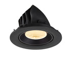 NUMINOS® GIMBLE L, Luminária de teto embutida, 3000 K, 55°, IP20, redonda, preta