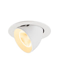 NUMINOS® GIMBLE L, Luminária de teto embutida, 3000 K, 20°, IP20, redonda, branca