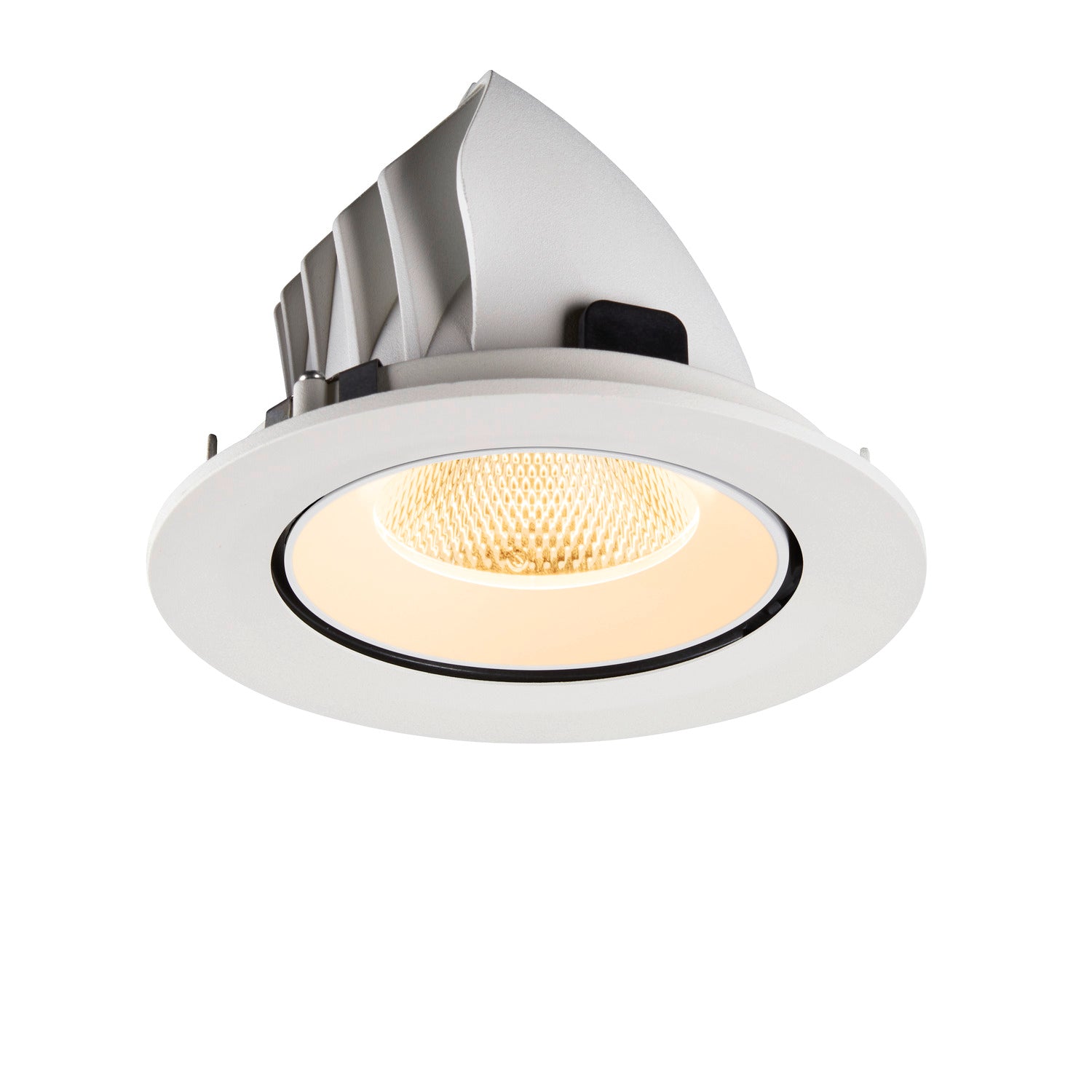 NUMINOS® GIMBLE L, Luminária de teto embutida, 3000 K, 20°, IP20, redonda, branca
