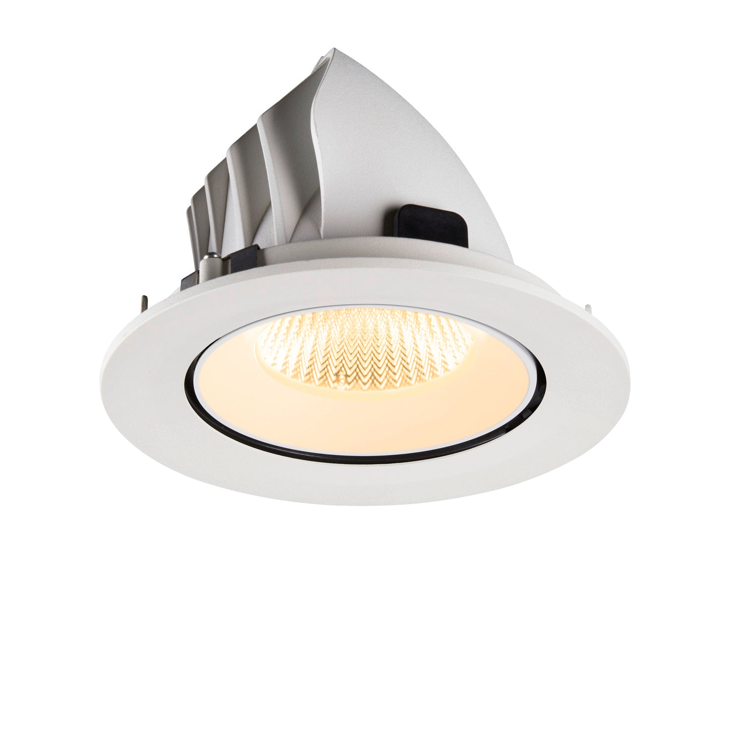 NUMINOS® GIMBLE L, Luminária de teto embutida, 3000 K, 40°, IP20, redonda, branca