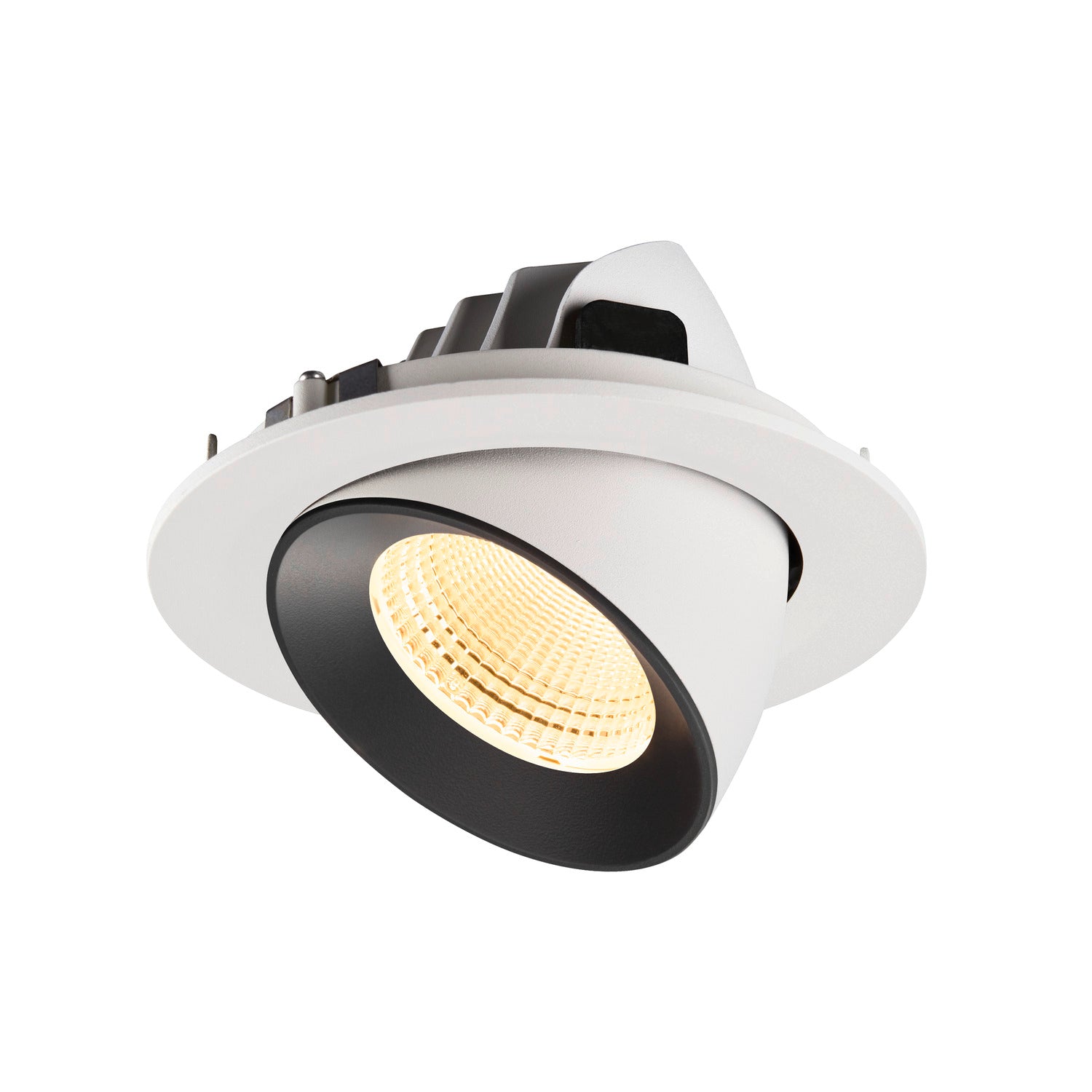 NUMINOS® GIMBLE L, luminária para encastrar no teto, brance/preta 3000 K 55°