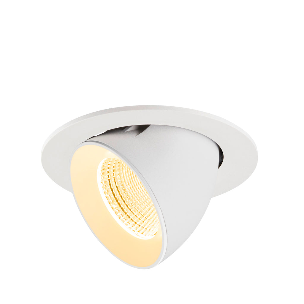 NUMINOS® GIMBLE L, Luminária de teto embutida, 3000 K, 55°, IP20, redonda, branca