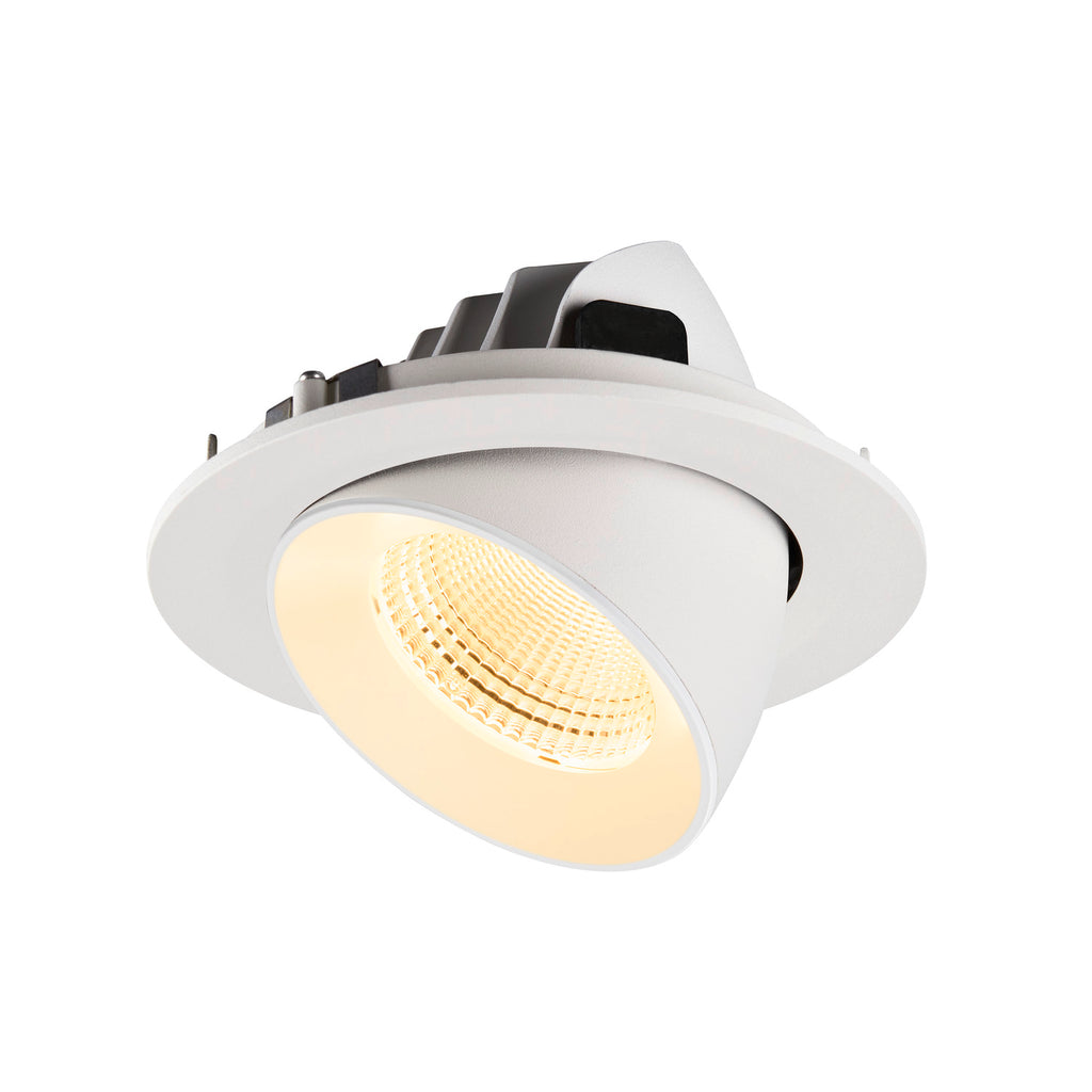 NUMINOS® GIMBLE L, Luminária de teto embutida, 3000 K, 55°, IP20, redonda, branca