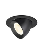 NUMINOS® GIMBLE L, Luminária de teto embutida, 4000 K, 20°, IP20, redonda, preta