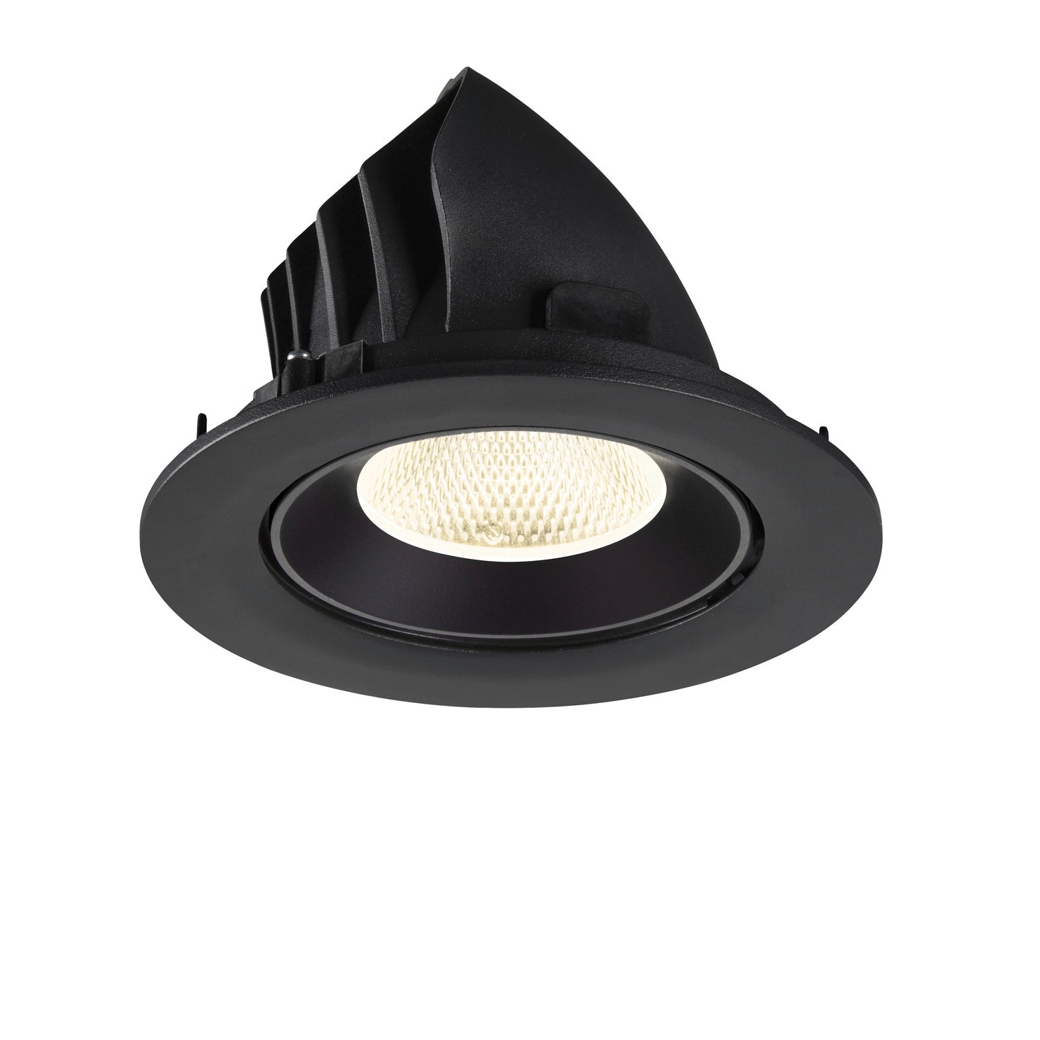 NUMINOS® GIMBLE L, Luminária de teto embutida, 4000 K, 20°, IP20, redonda, preta