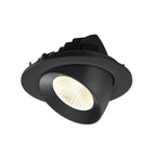 NUMINOS® GIMBLE L, Luminária de teto embutida, 4000 K, 40°, IP20, redonda, preta