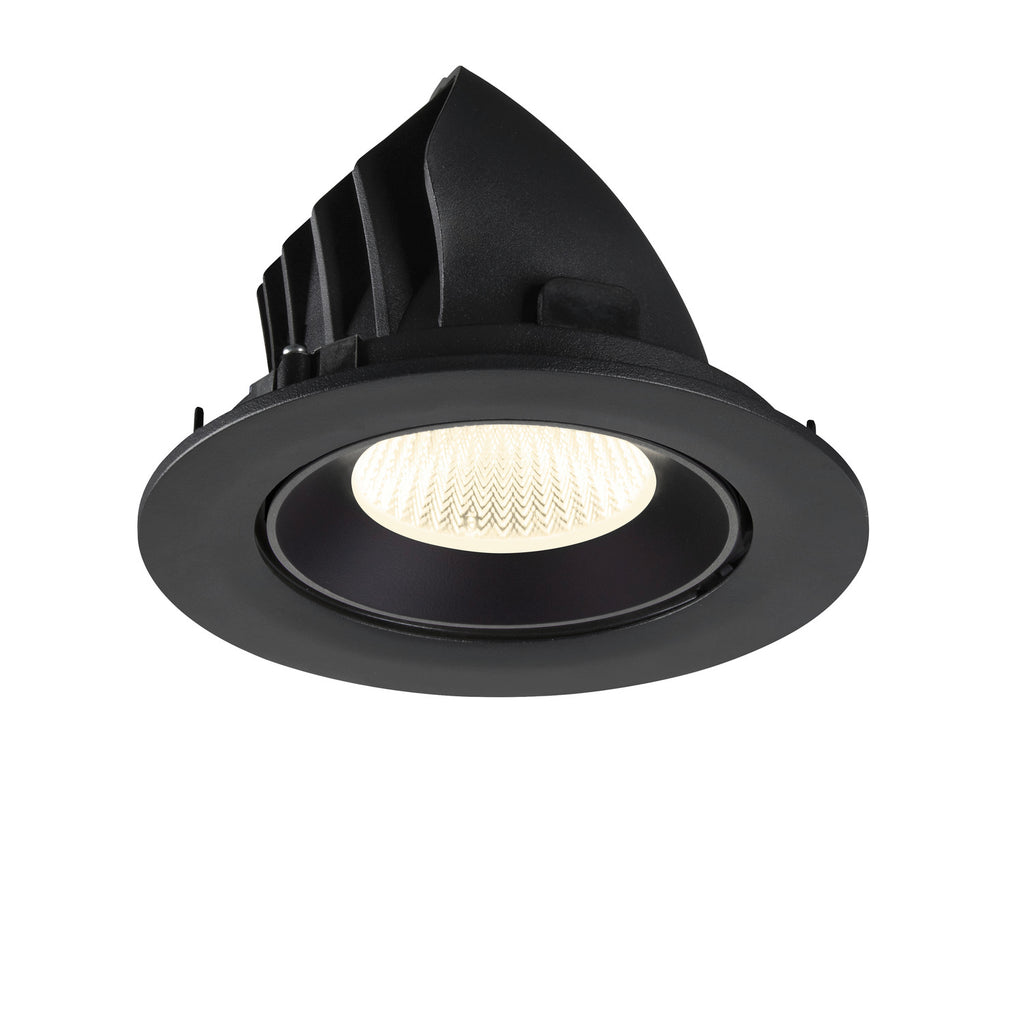 NUMINOS® GIMBLE L, Luminária de teto embutida, 4000 K, 40°, IP20, redonda, preta