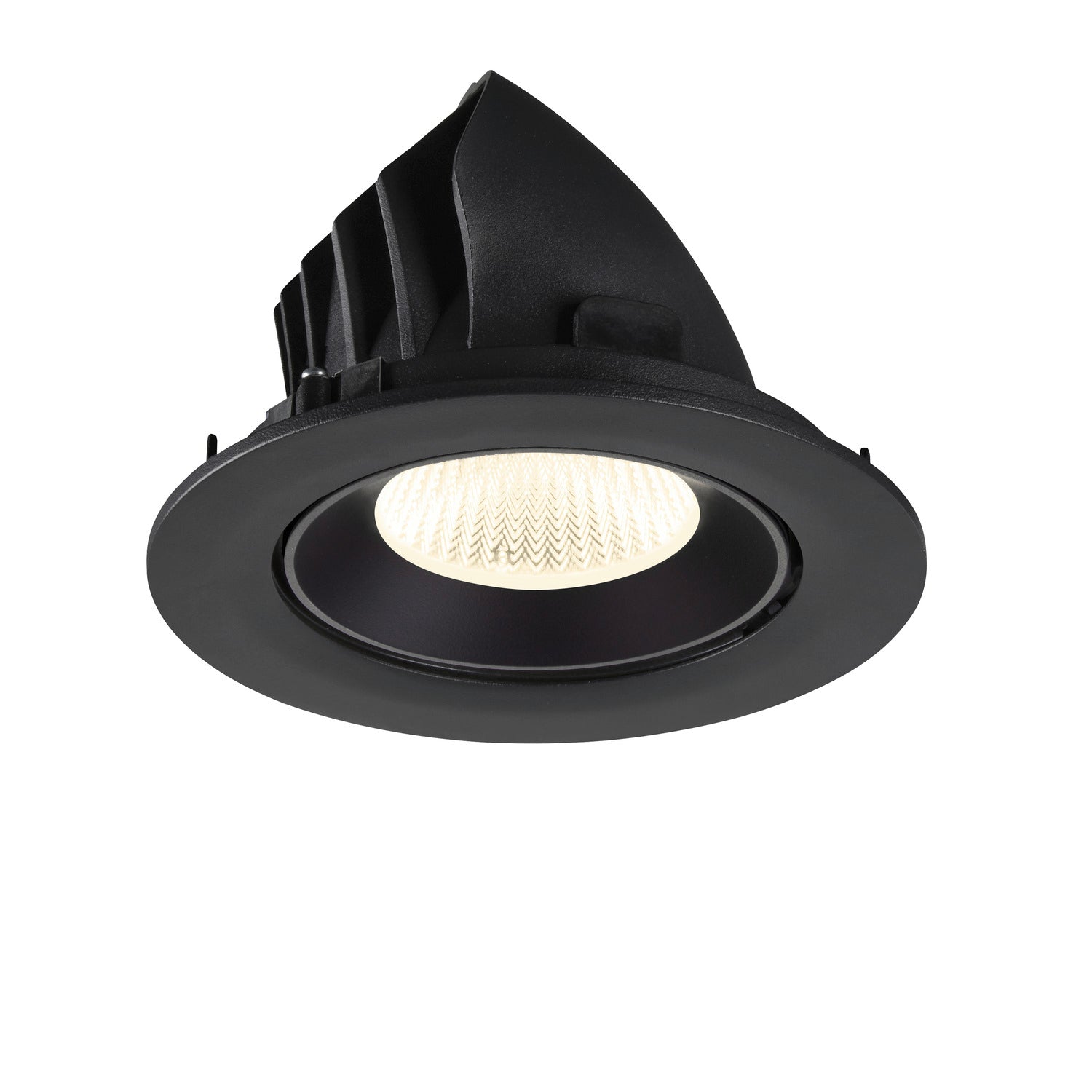 NUMINOS® GIMBLE L, Luminária de teto embutida, 4000 K, 40°, IP20, redonda, preta