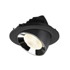 NUMINOS® GIMBLE L, luminária para encastrar no teto, preta/cromada 4000 K 40°